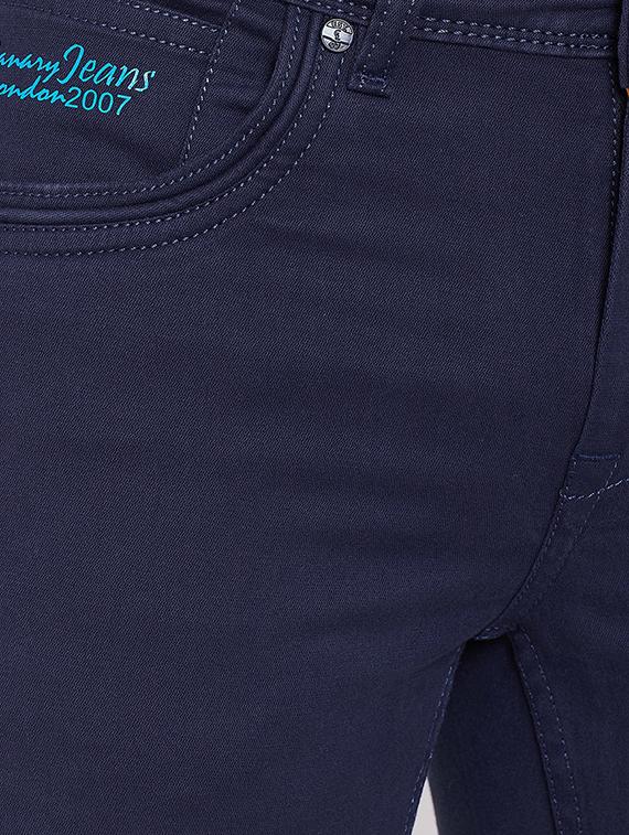navy blue solid plain jeans - 16509348 - Zoom Image - 5