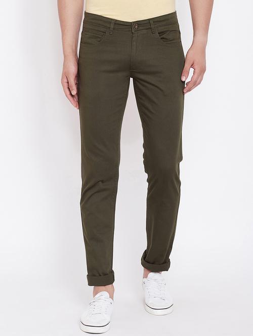 green solid chinos - 16509370 - Standard Image - 1