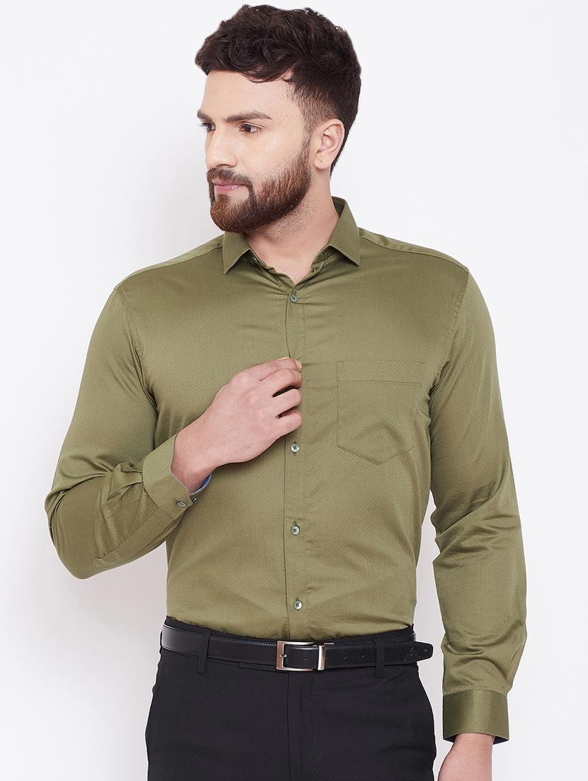green self design formal shirt - 16509446 - Zoom Image - 1
