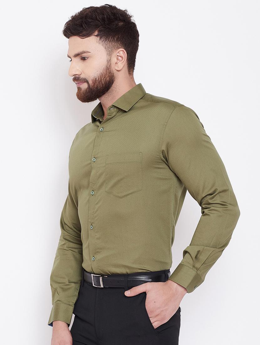 green self design formal shirt - 16509446 - Zoom Image - 2