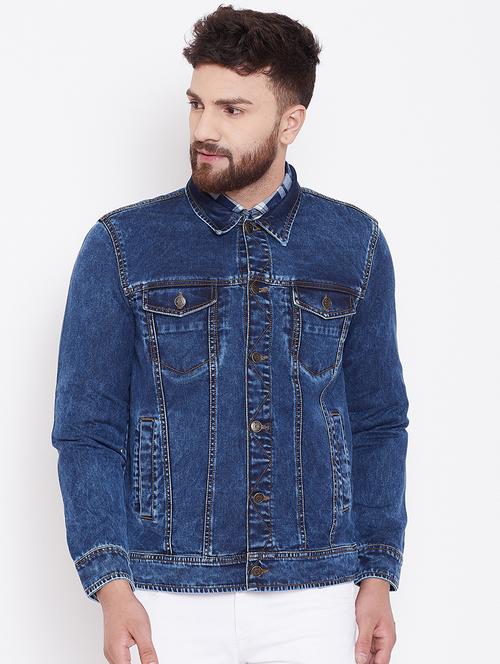 blue faded denim jacket - 16509457 - Standard Image - 1