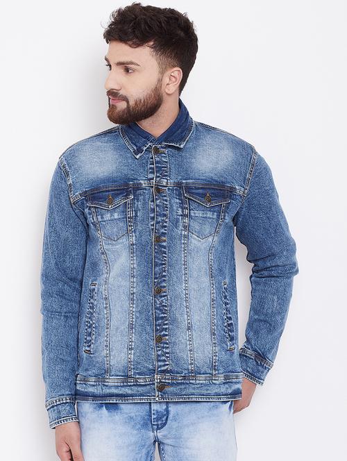 blue washed denim jacket - 16509458 - Standard Image - 1