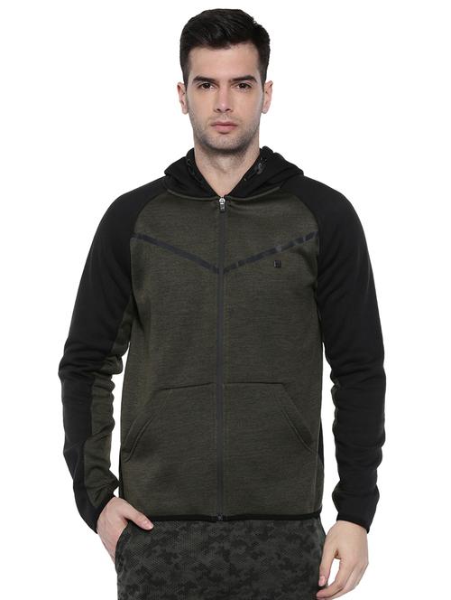 olive green colorblock raglan sweatshirt - 16509562 - Standard Image - 1