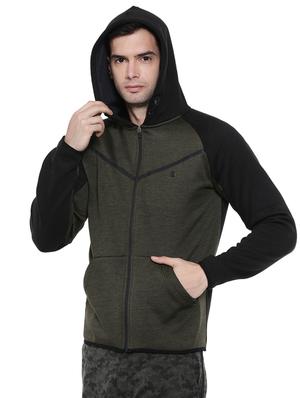 olive green colorblock raglan sweatshirt - 16509562 - Standard Image - 2