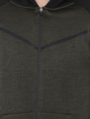 olive green colorblock raglan sweatshirt - 16509562 - Standard Image - 5