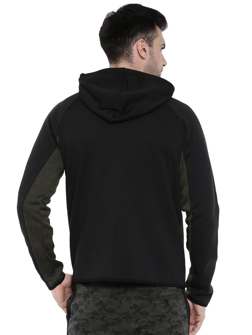 olive green colorblock raglan sweatshirt - 16509562 - Zoom Image - 3