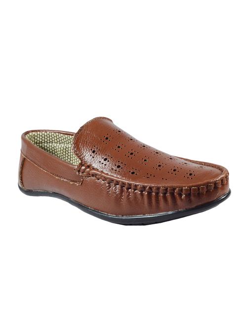 brown leatherette loafers - 16510467 - Standard Image - 1