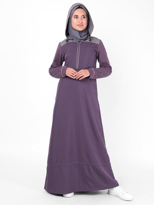 solid fit & flare cloaks & abaya - 16510729 - Standard Image - 1