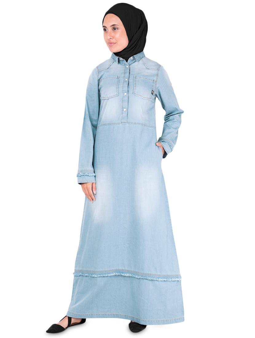 solid a-line cloaks & abaya - 16510737 - Zoom Image - 1