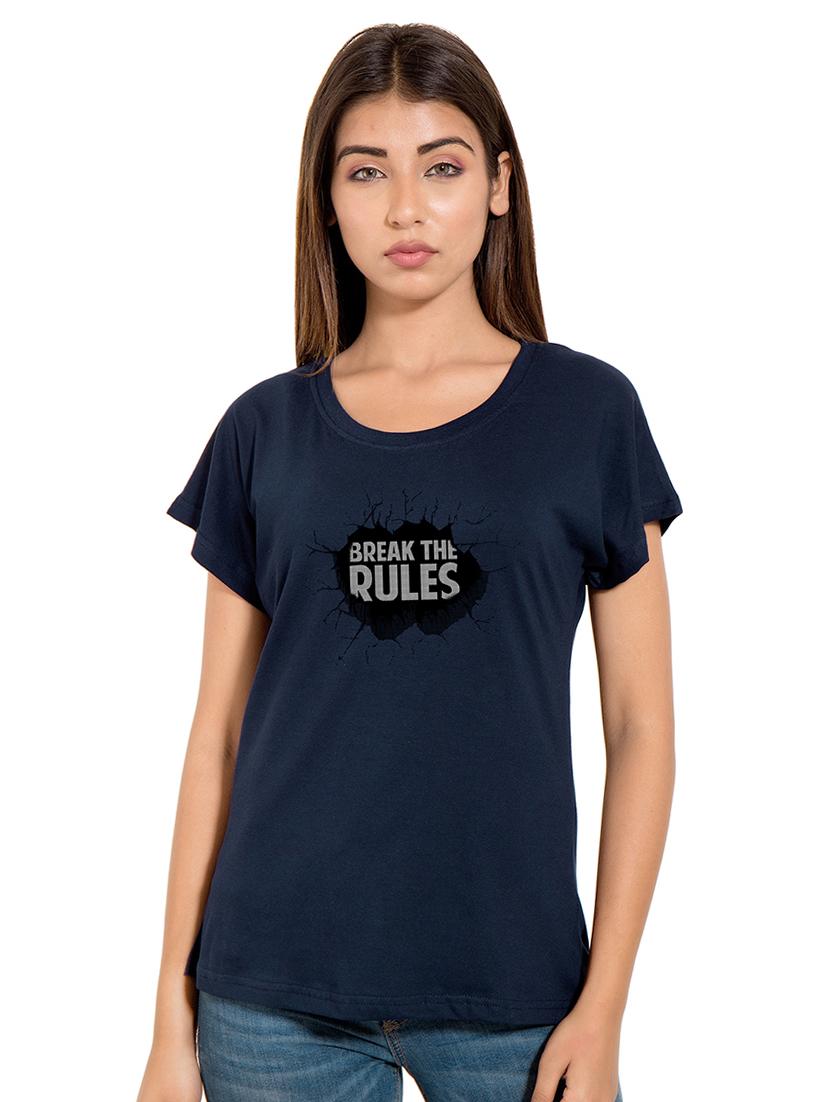 drop shoulder quirky printed tee - 16510902 - Zoom Image - 1