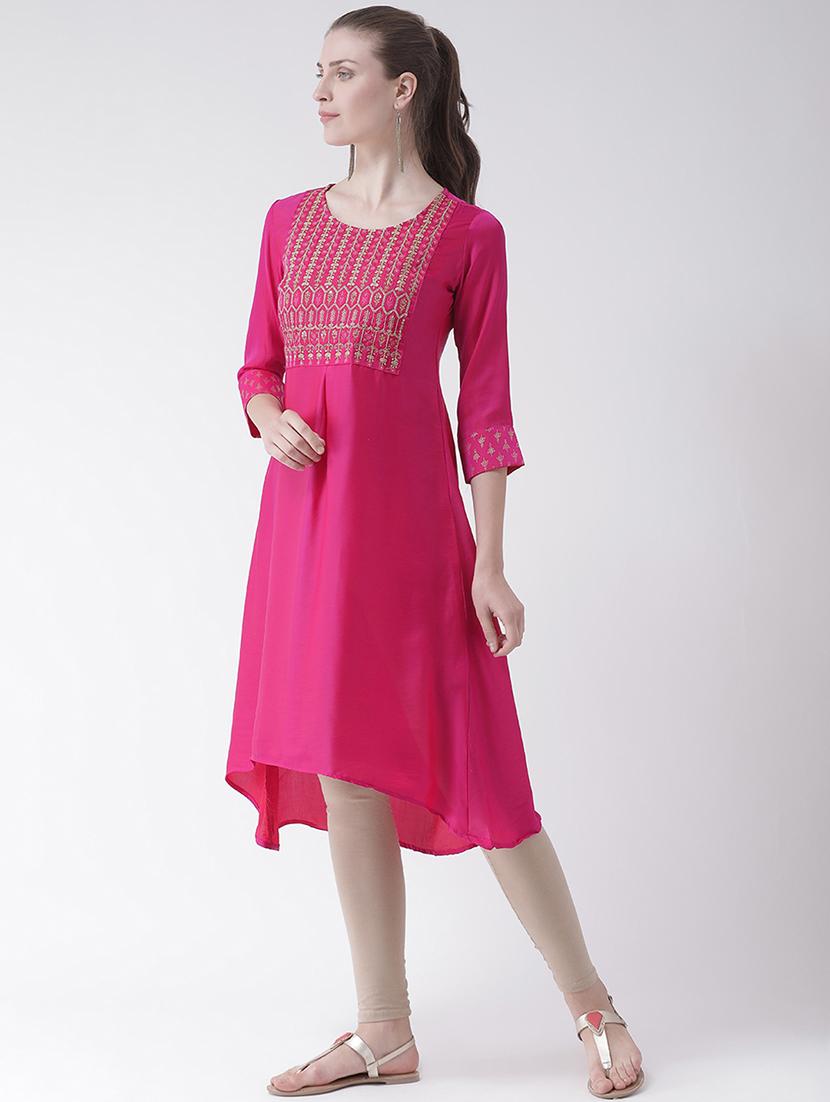 embroidered a-line kurta - 16511017 - Zoom Image - 2