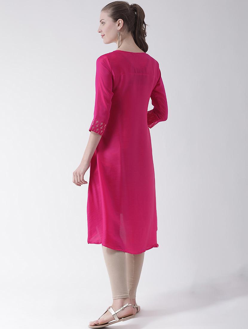 embroidered a-line kurta - 16511017 - Zoom Image - 3