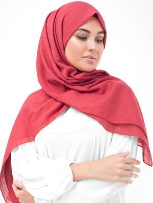 red cotton stole - 16511134 - Standard Image - 2