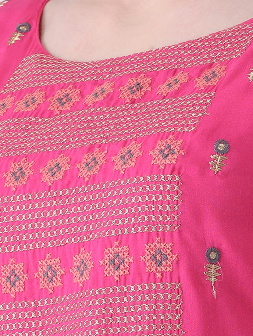embroidered flared kurta - 16511386 - Zoom Image - 4