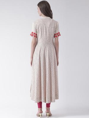 embroidered flared kurta - 16511391 - Standard Image - 3