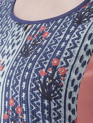 indigo straight kurta - 16511412 - Standard Image - 4