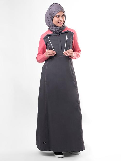 solid a-line cloaks & abaya - 16511506 - Standard Image - 1