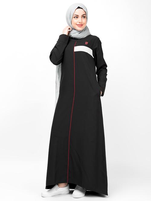 solid a-line cloaks & abaya - 16511688 - Standard Image - 1