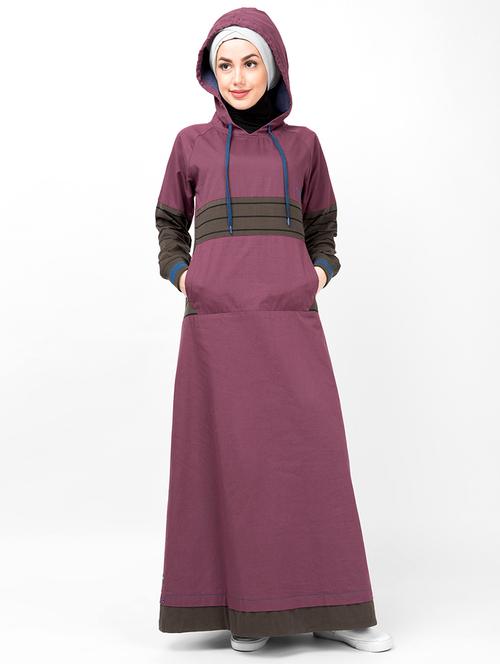 solid a-line cloaks & abaya - 16511730 - Standard Image - 1