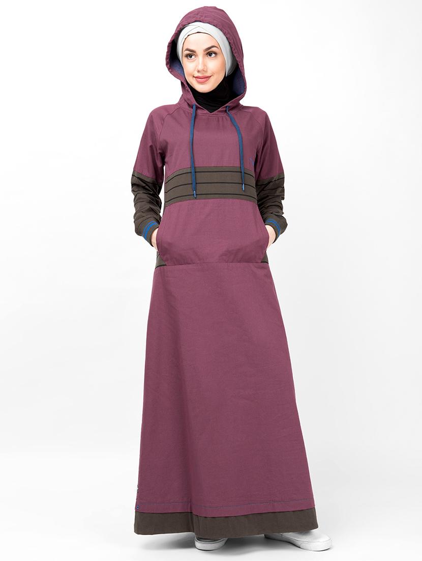 solid a-line cloaks & abaya - 16511730 - Zoom Image - 1