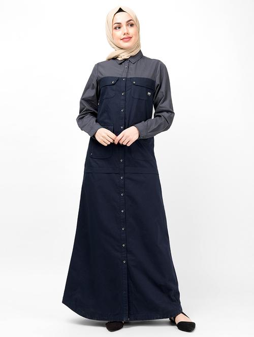 solid a-line cloaks & abaya - 16511733 - Standard Image - 1