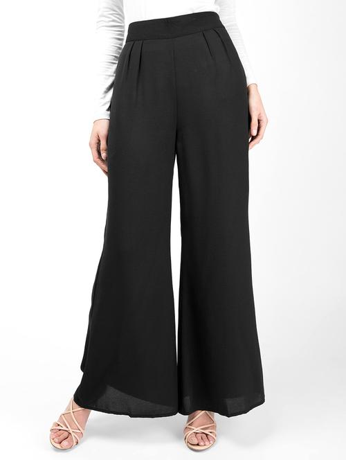high rise pleated palazzo - 16512857 - Standard Image - 1