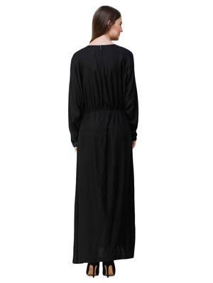 drawstring round neck maxi dress - 16512928 - Standard Image - 4