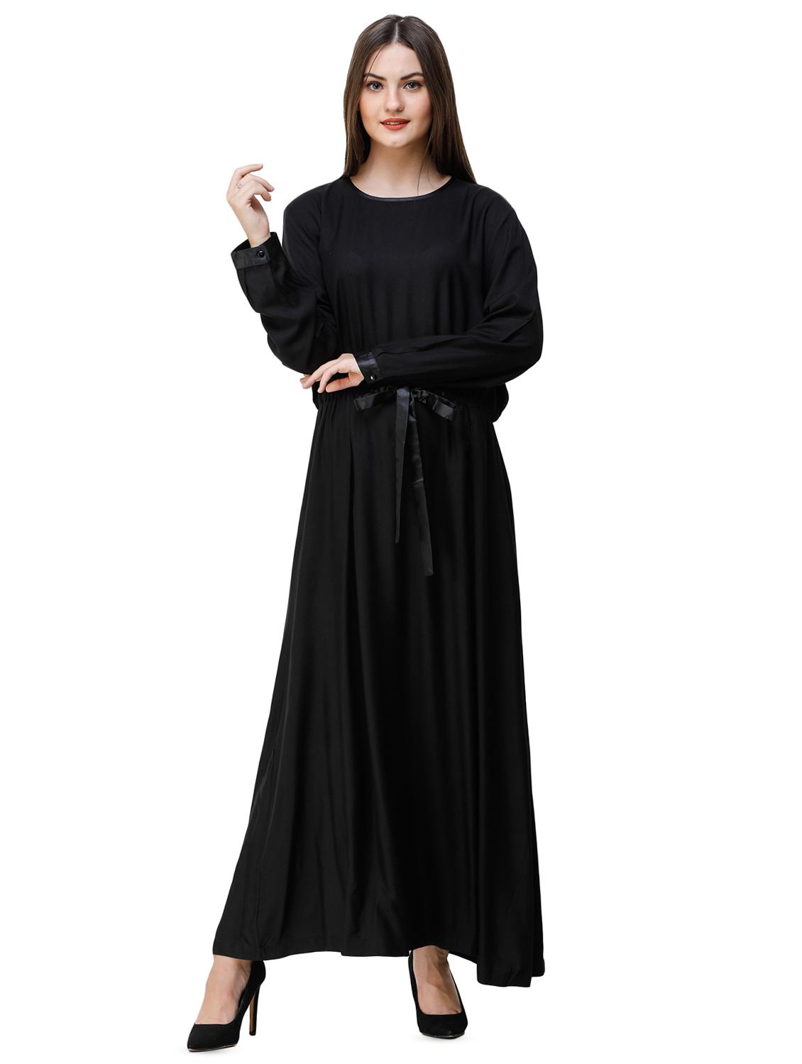 drawstring round neck maxi dress - 16512928 - Zoom Image - 2