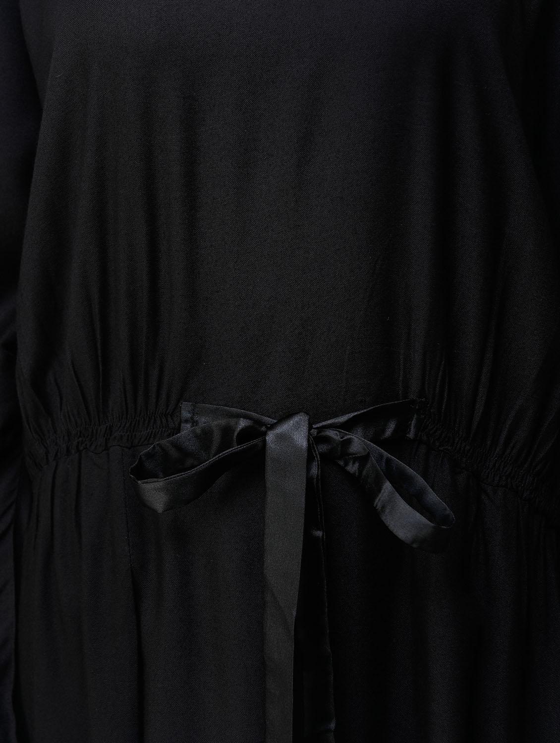 drawstring round neck maxi dress - 16512928 - Zoom Image - 5
