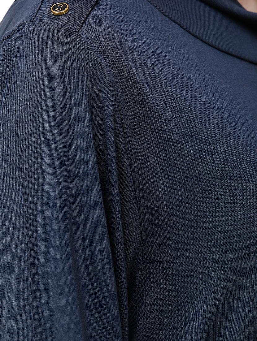 button detail turtle neck hijab dress - 16512941 - Zoom Image - 5