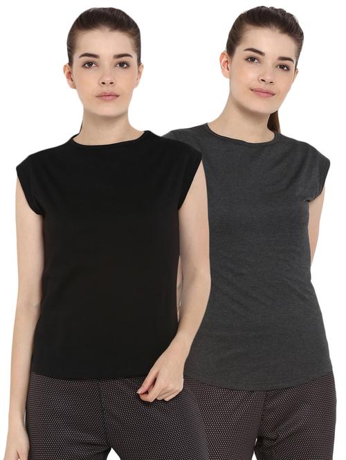 set of 2 cap sleeved solid tee - 16512970 - Standard Image - 1