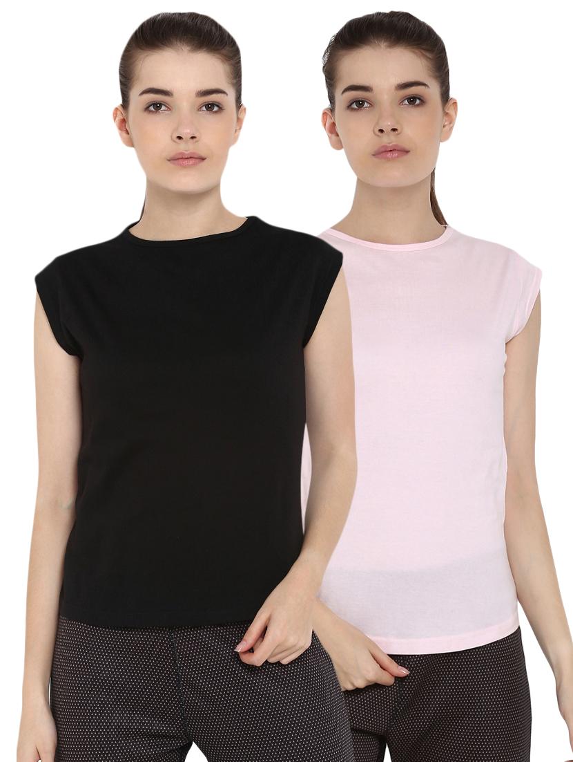 set of 2 cap sleeved solid tee - 16512975 - Zoom Image - 1
