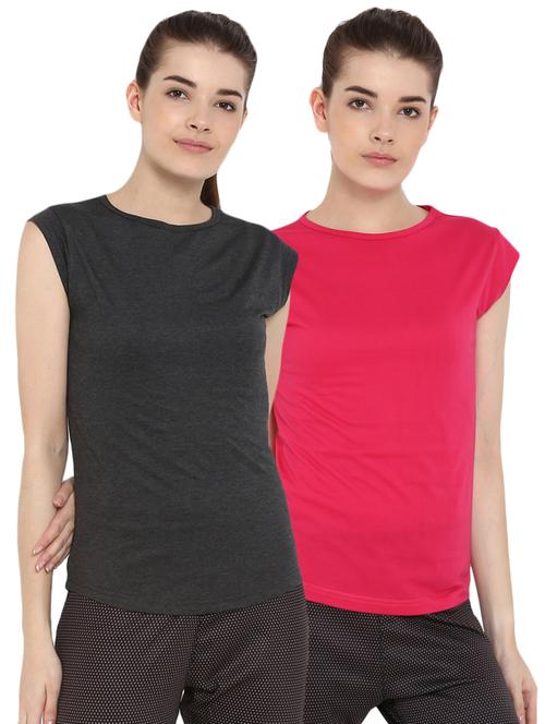 set of 2 cap sleeved solid tee - 16512992 - Standard Image - 1