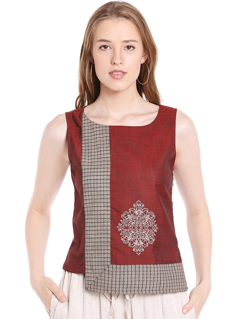 round neck asymmetric top - 16513061 - Zoom Image - 1