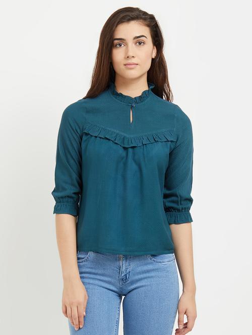 frill detail solid top - 16513107 - Standard Image - 1