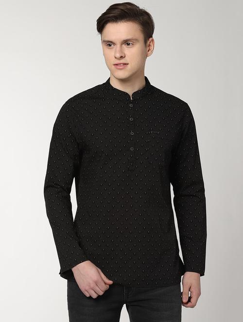 black printed short kurta - 16513285 - Very Small Image - 1