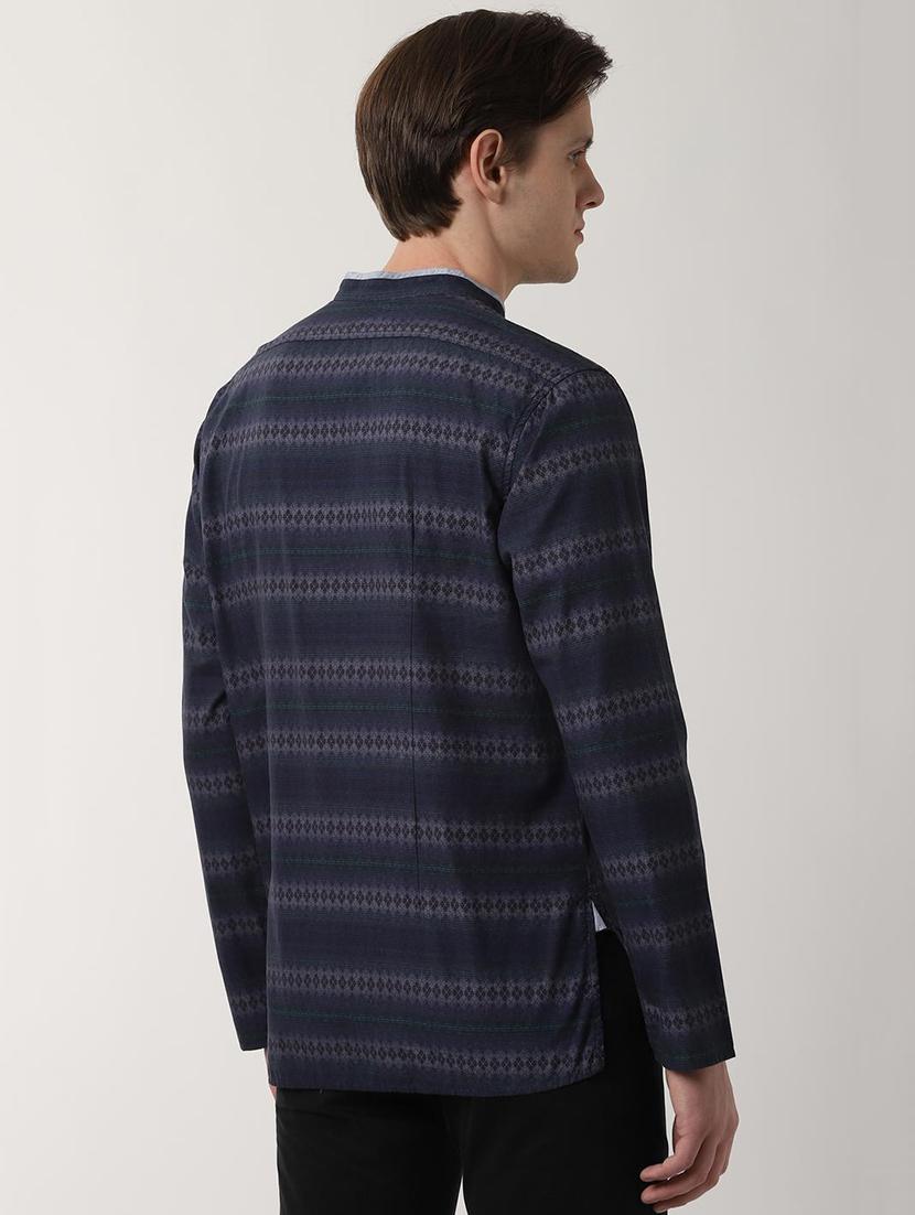 blue printed short kurta - 16513291 - Zoom Image - 3