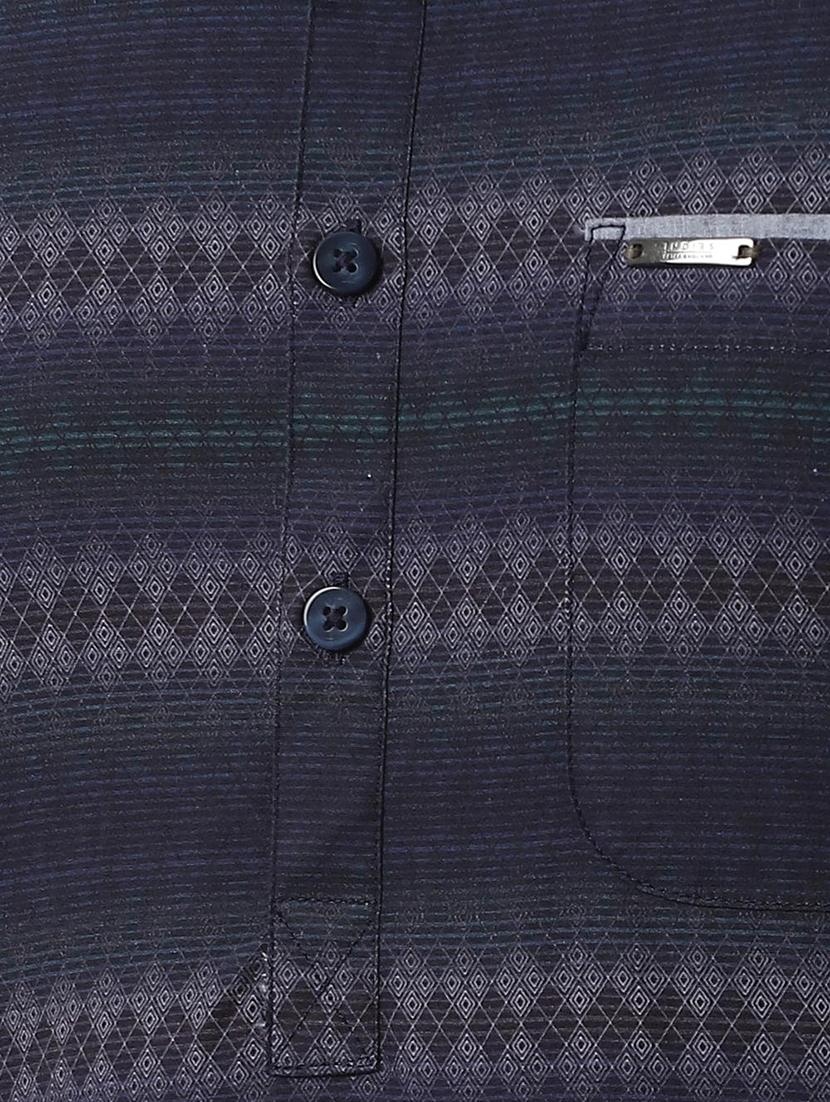 blue printed short kurta - 16513291 - Zoom Image - 5