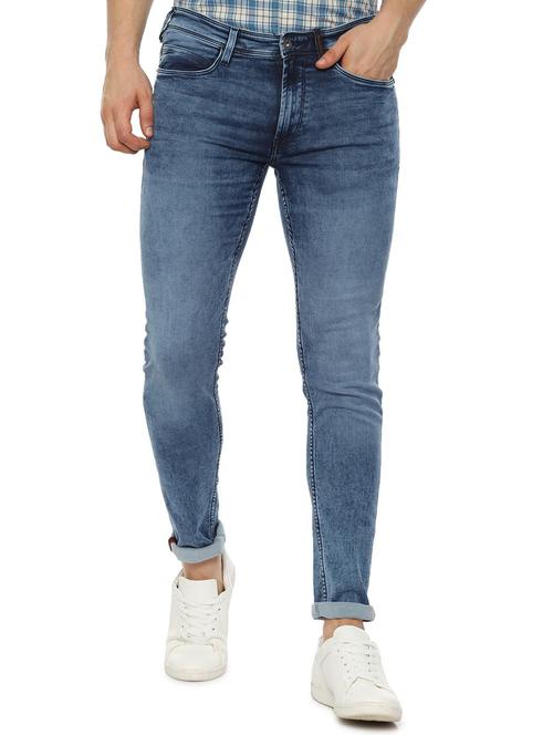 blue heavy washed denim jeans - 16513373 - Very Small Image - 1