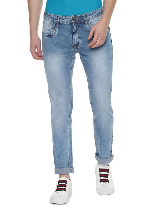 blue heavy washed denim jeans - 16513381 - Very Small Image - 1