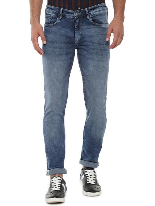 blue heavy washed denim jeans - 16513417 - Very Small Image - 1