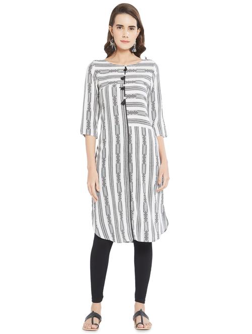 self-design straight kurta - 16513433 - Standard Image - 1