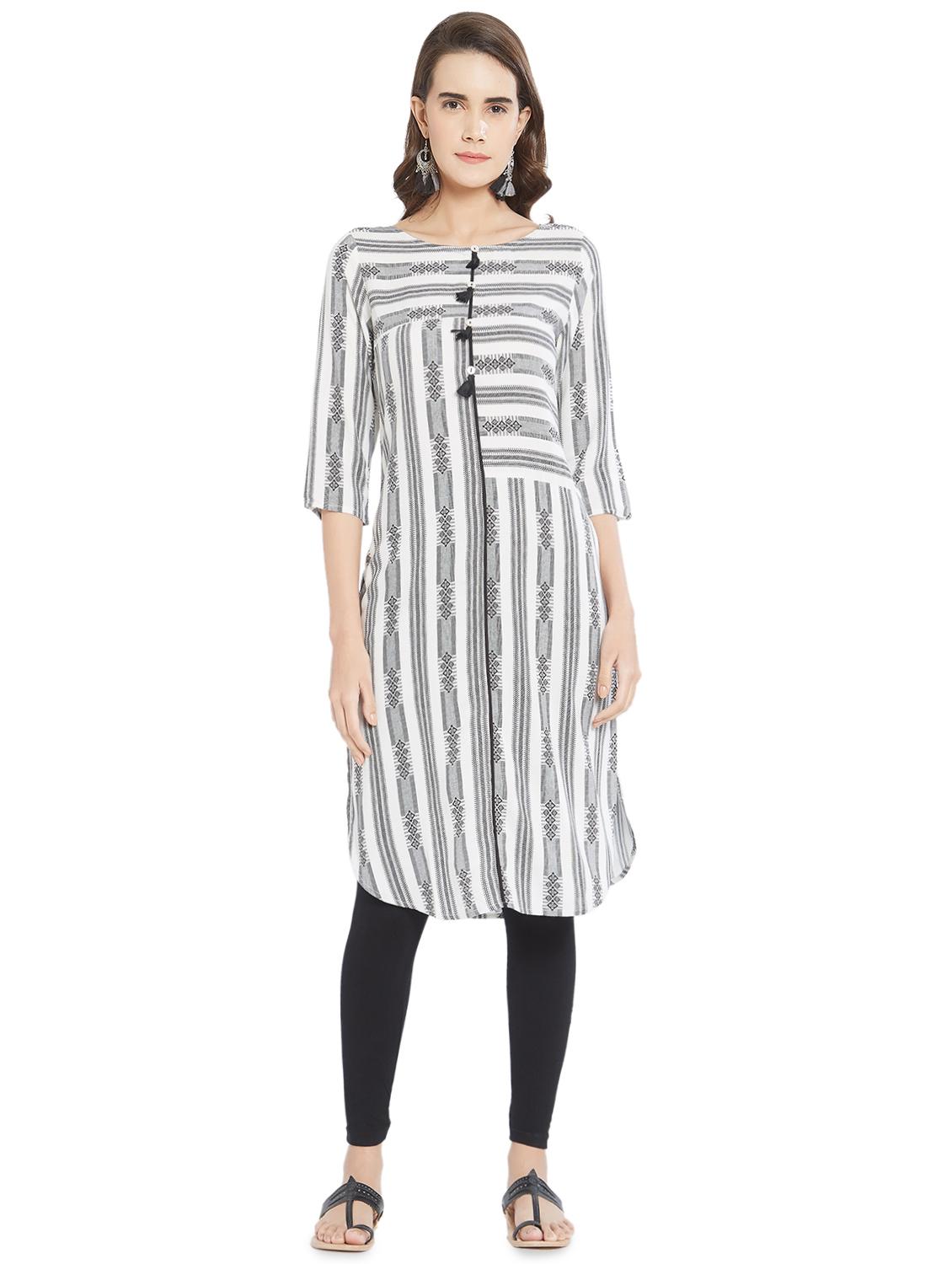 self-design straight kurta - 16513433 - Zoom Image - 1