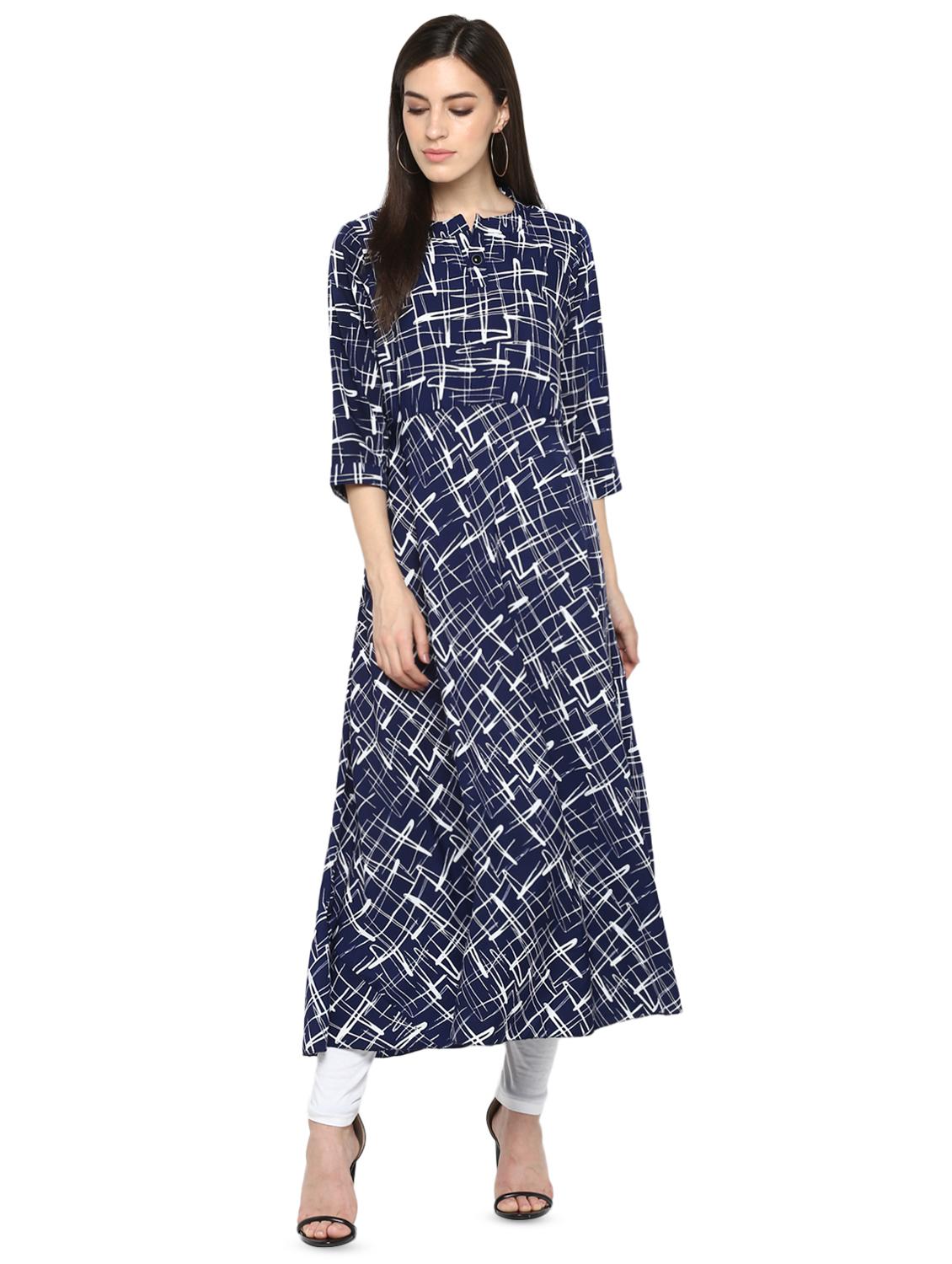 printed a-line ethnic dress - 16513447 - Zoom Image - 1
