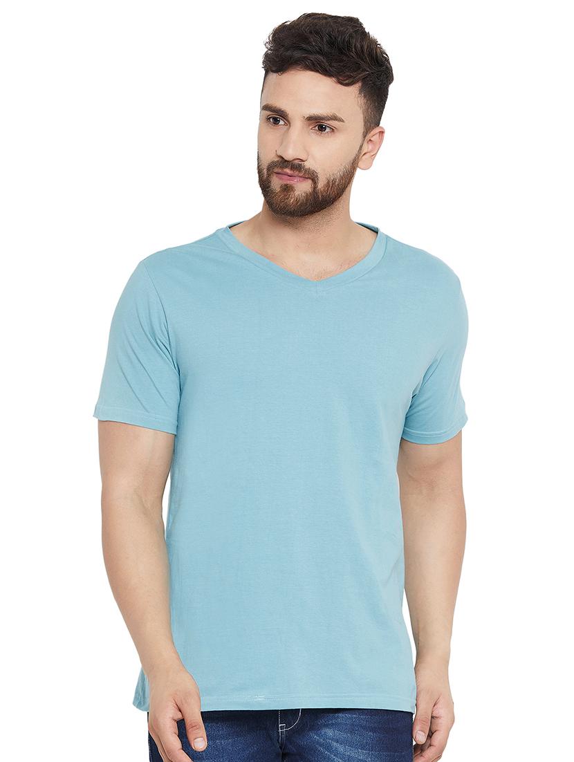 blue solid t-shirt - 16514716 - Zoom Image - 1