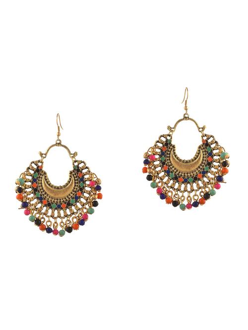 gold brass chandballi earring - 16514810 - Standard Image - 1