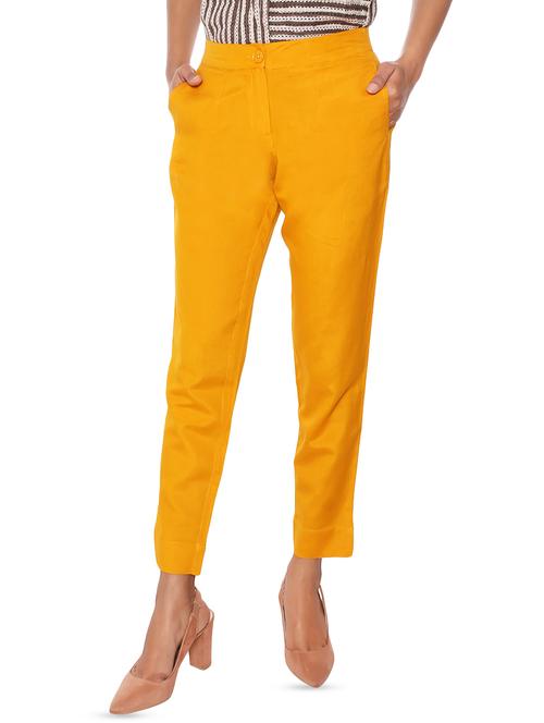 high rise flat front trousers trouser - 16514938 - Standard Image - 1