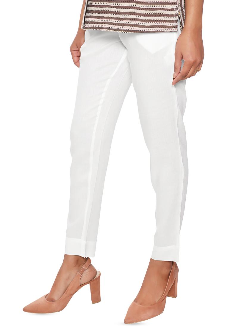 pocket detail flat front trousers - 16514947 - Zoom Image - 2