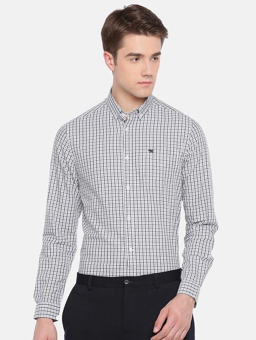white checkered formal shirt - 16515053 - Standard Image - 1