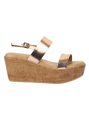 metallic back strap wedges - 16515369 - Standard Image - 2
